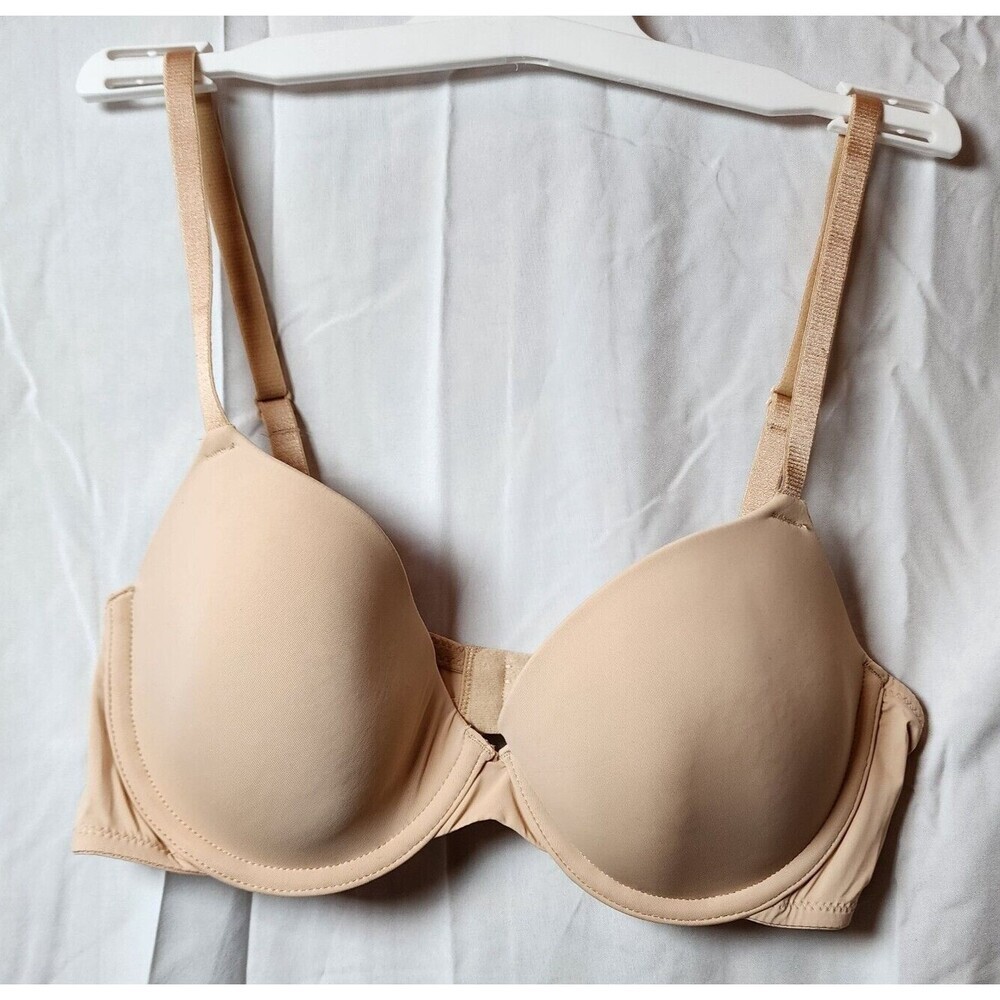 NWOT Auden Women's Beige Underwire Lightly Line Bra Adjustable Straps Size 34B